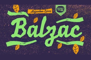 Balzac: A Heavy Rough Script Font for Distinct Branding