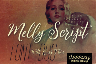 Melly Script Font Duo: Vintage Charm for Handmade Labels & Printables