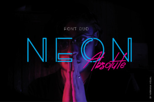 Neon Absolute Duo: An 80s Neon Font Pair