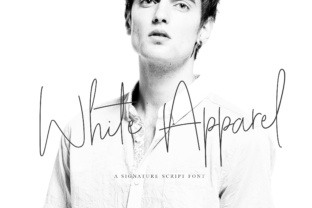 White Apparel Script: A Minimalist Script Font for Campaign Headlines
